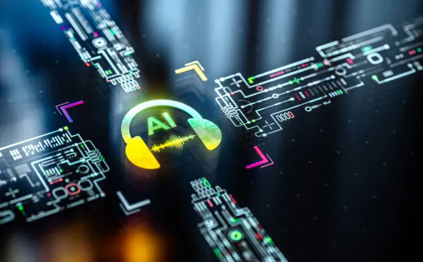 Generated music abstract illustration
